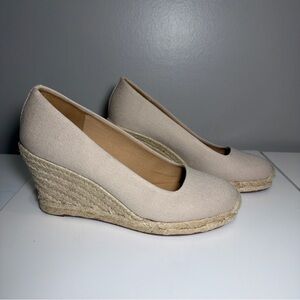 J. Crew Cream Wedge Espadrilles
